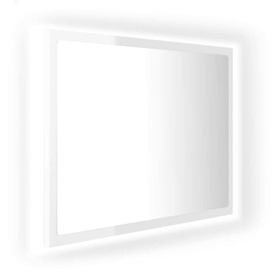Ormond Gloss Bathroom Mirror In White With LED Lights_5