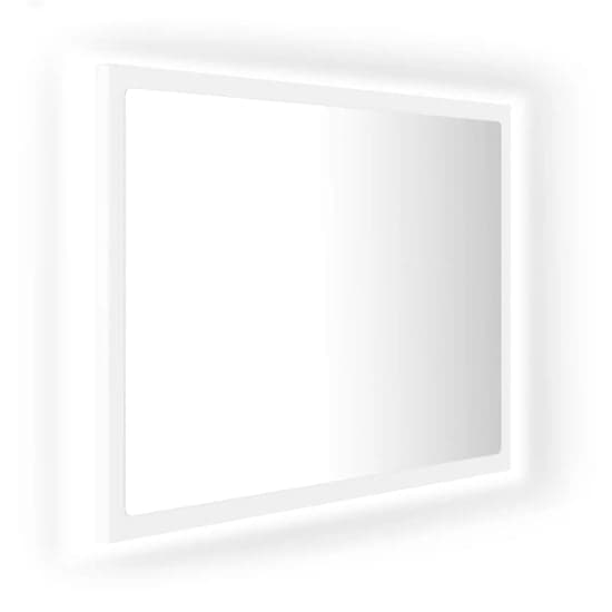 Ormond Wooden Bathroom Mirror In White With LED Lights_5