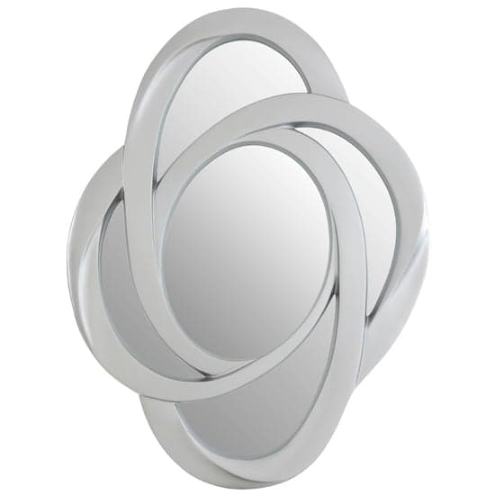 Ornakape Elliptical Design Wall Mirror In Silver_1