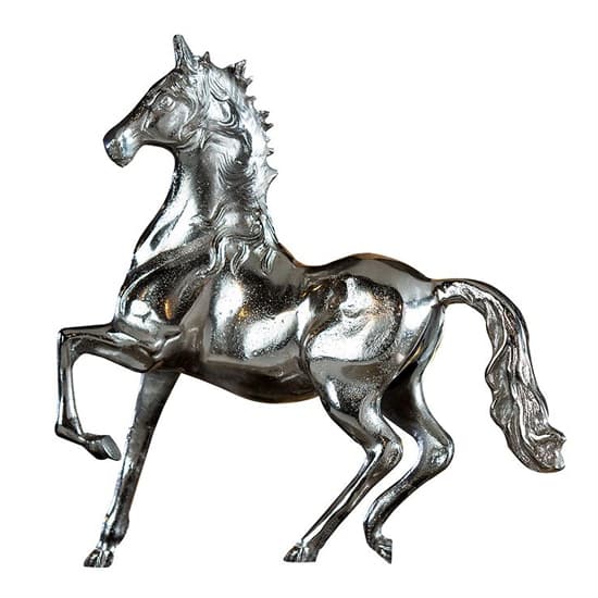 Oro Aluminium Horse Sculpture In Silver_2