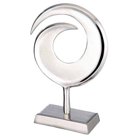 Oro Aluminium Swirl Sculpture Small In Silver_1
