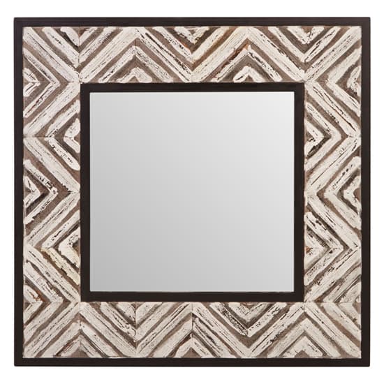 Orphee Square Wall Bedroom Mirror In Dark Brown Frame_2