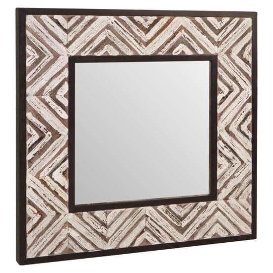 Orphee Square Wall Bedroom Mirror In Dark Brown Frame_1