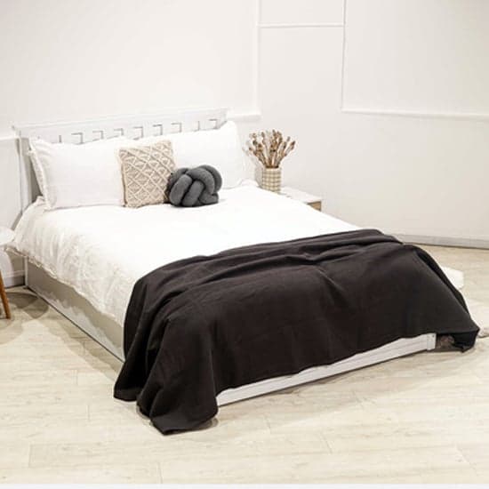 Orpington Wooden Double Bed In White_2