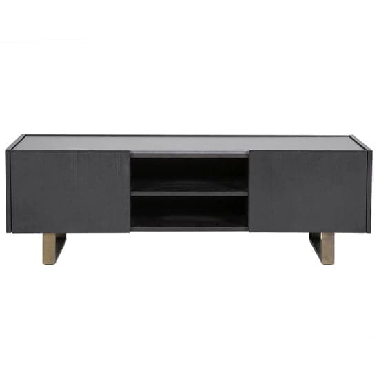 Orth Wooden TV Stand With Stone Top In Black_2