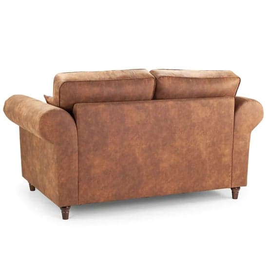 Orton Faux Leather 2 Seater Sofa In Tan_2