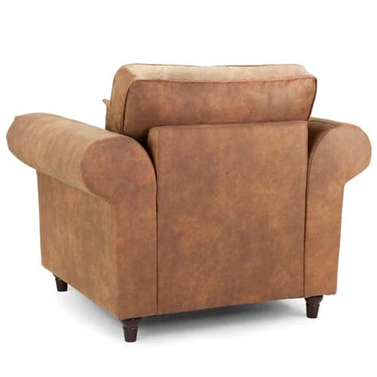 Orton Faux Leather Armchair In Tan_2