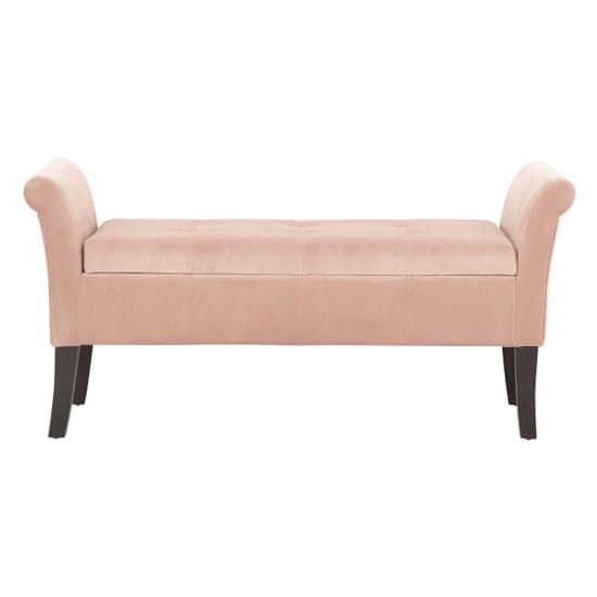 Otterburn Fabric Upholstered Window Seat Bench In Pink_3