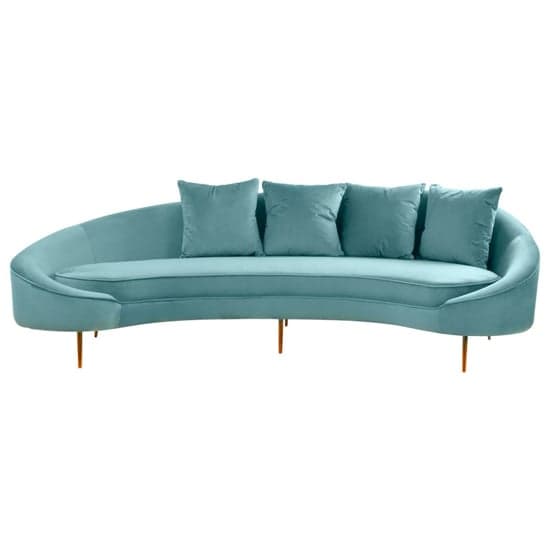 Osmodin Upholstered Velvet 4 Seater Sofa In Light Blue_3