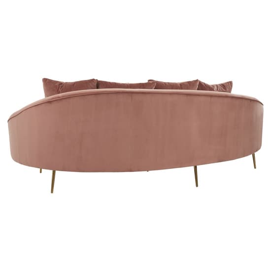 Osmodin Upholstered Velvet 4 Seater Sofa In Salmon Pink_5