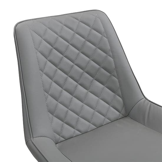 Oston Grey Faux Leather Bar Chairs With Anthracite Legs In Pair_4