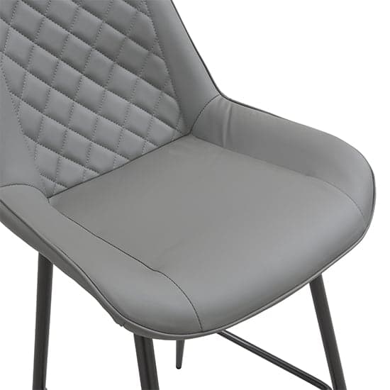 Oston Grey Faux Leather Bar Chairs With Anthracite Legs In Pair_5