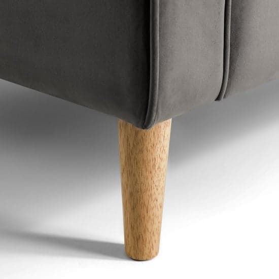 Hachi Armchair In Grey Velvet With Wooden Legs_3