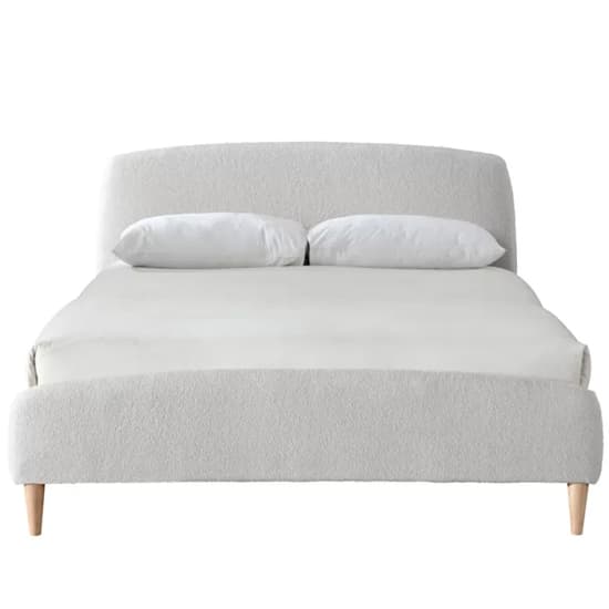 Otaola Teddy Bear Fabric Double Bed In Dove Grey_3