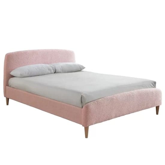 Otaola Teddy Bear Fabric King Size Bed In Blush Pink_2