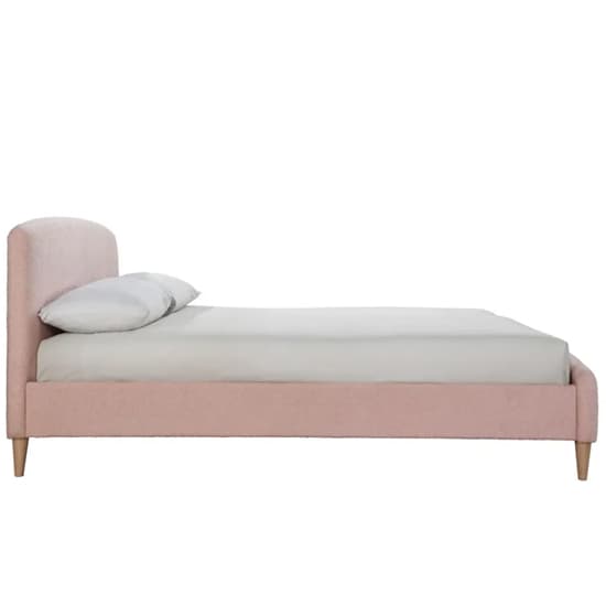 Otaola Teddy Bear Fabric King Size Bed In Blush Pink_4