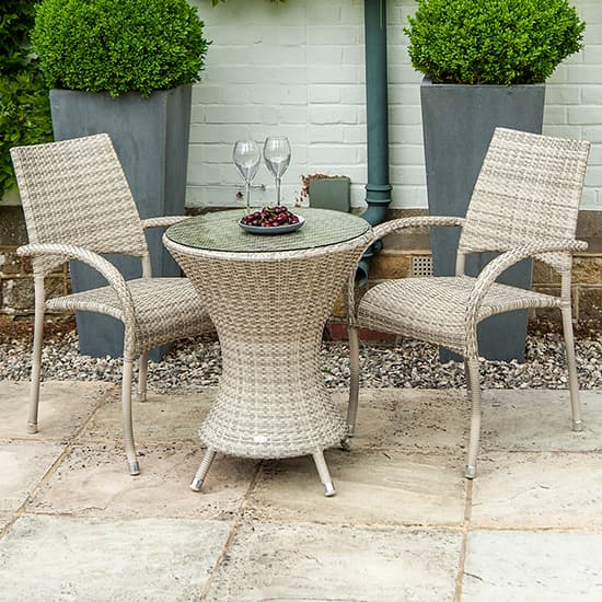 Ottery Outdoor Fiji Stacking Dining Armchair In Pearl_3