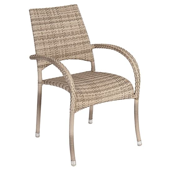 Ottery Outdoor Fiji Stacking Dining Armchair In Pearl_1