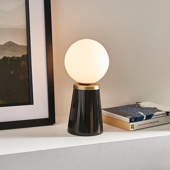 Otto Gloss Opal Glass Table Lamp With Black Marble Base_2