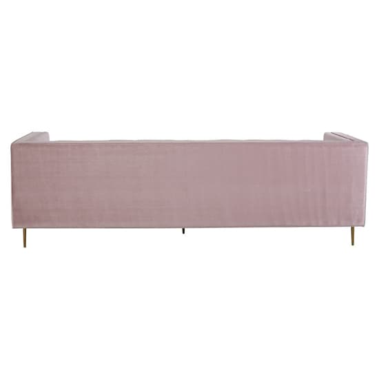 Otyliya Upholstered Velvet 3 Seater Sofa In Pink_5