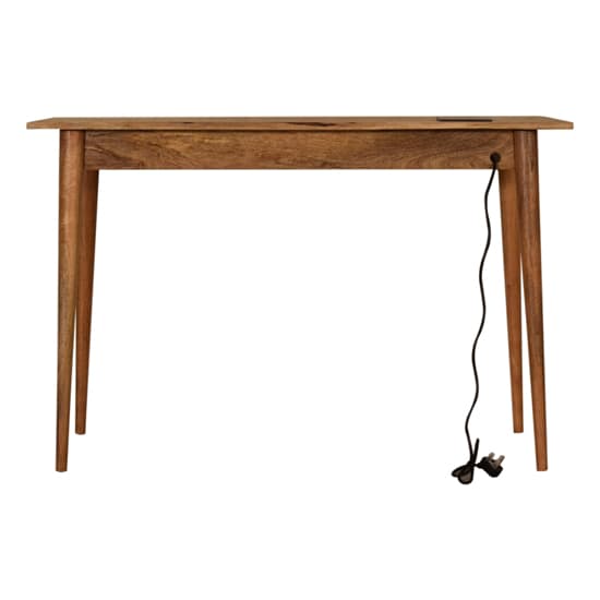 Ouzel Wooden Study Desk In Natural Oak Ish With Cable access_4