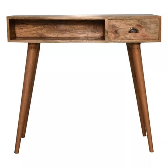 Ouzel Wooden Study Desk In Oak Ish With Cable access_2
