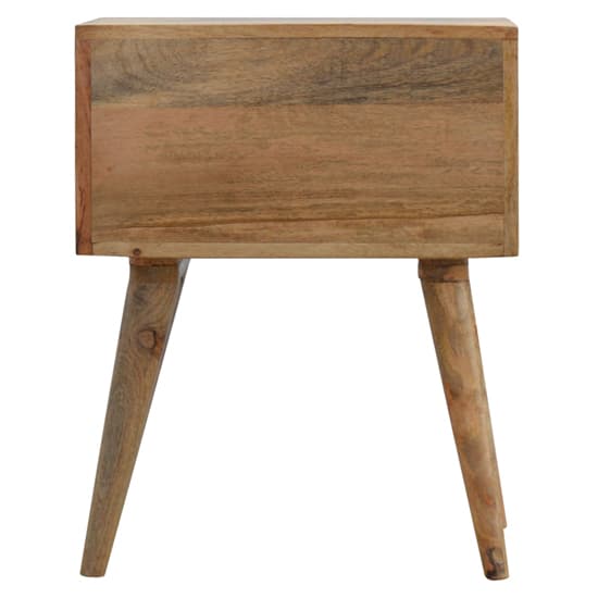 Ouzo Wooden Bedside Cabinet In Bone Inlay And Oak With 2 Drawers_4