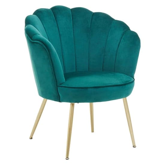 Ovaley Upholstered Velvet Accent Chair In Emerald Green_2