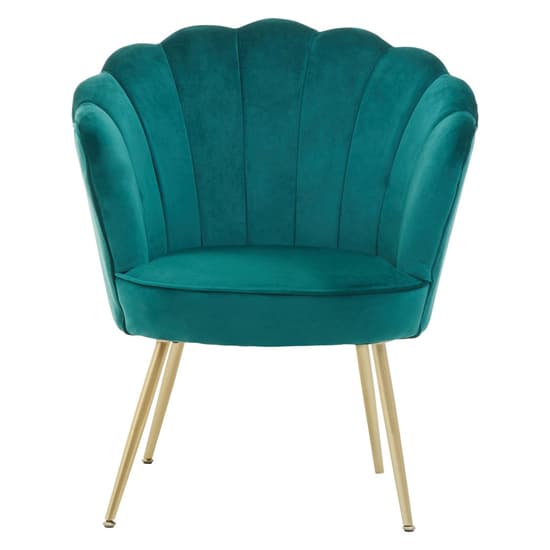Ovaley Upholstered Velvet Accent Chair In Emerald Green_3