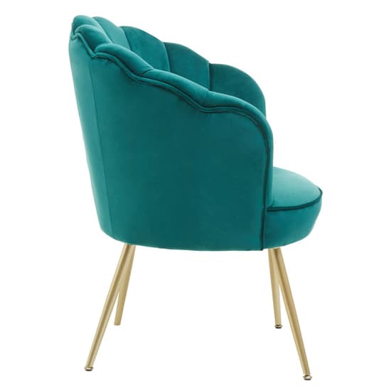 Ovaley Upholstered Velvet Accent Chair In Emerald Green_4