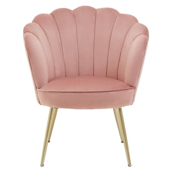 Ovaley Upholstered Velvet Accent Chair In Pink_3