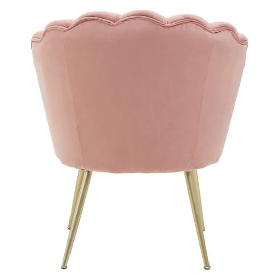 Ovaley Upholstered Velvet Accent Chair In Pink_5