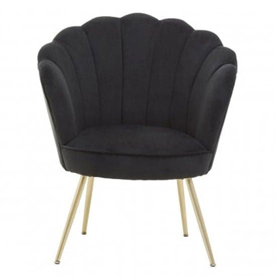 Ovaley Upholstered Velvet Accent Chair In Black_2