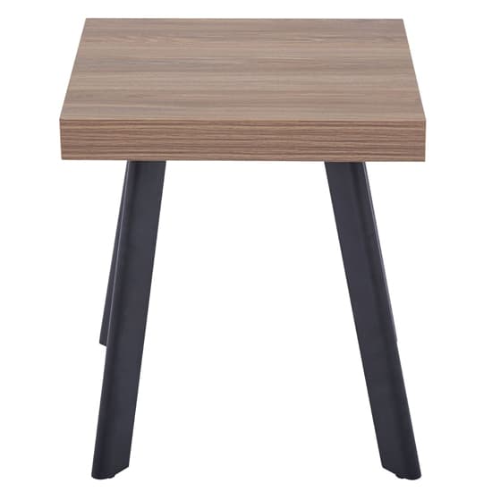 Owall Wooden Side Table With Black Metal Legs In Oak Furniture in Fashion