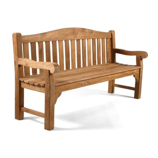 Owen Teak Wooden Garden 4 Seater Bench In Teak_2