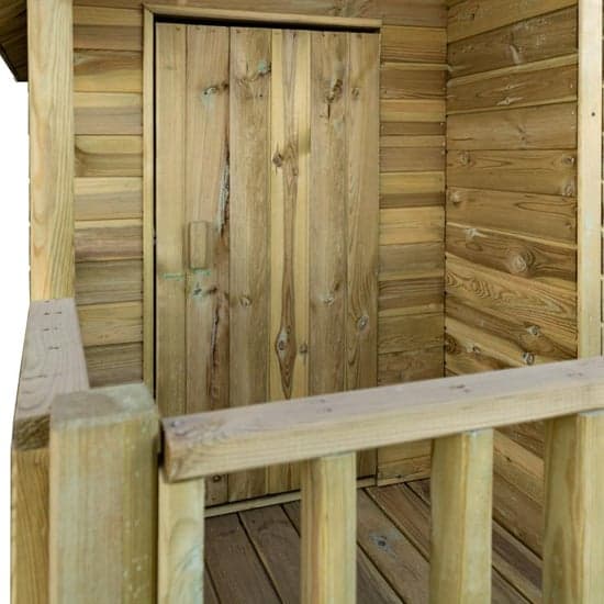 Oxer Wooden Highview Hideaway Kids Playhouse In Natural Timber_13