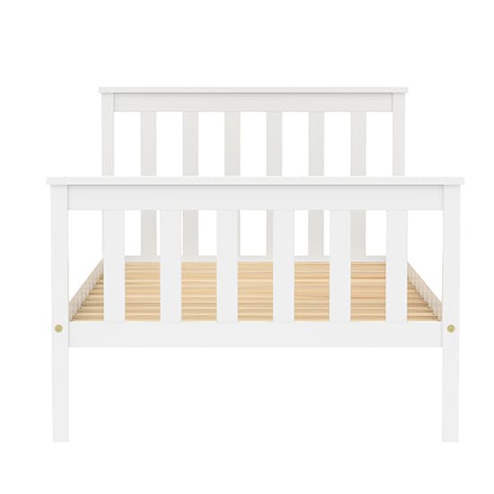 Oxford Pine Wood Single Bed In White_6