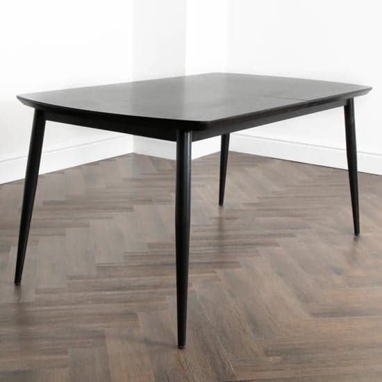 Oxford Wooden Extending Dining Table In Dark Ash_1