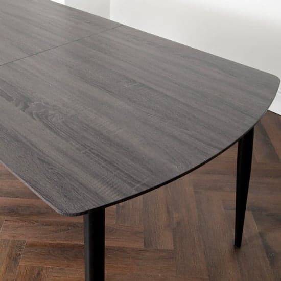 Oxford Wooden Extending Dining Table In Grey Oak_4