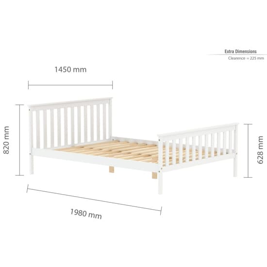 Oxfords Wooden Double Bed In White_7