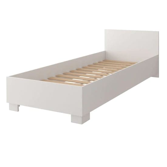 Oxnard Wooden Single Bed In Matt White_3