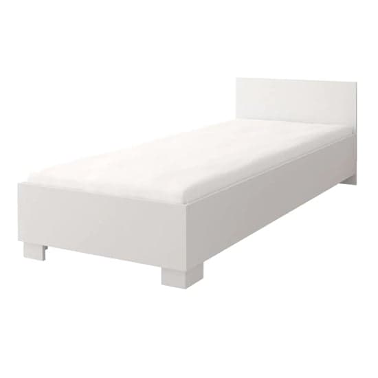 Oxnard Wooden Single Bed In Matt White_1