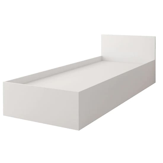 Oxnard Wooden Single Bed With Storage In Matt White_3