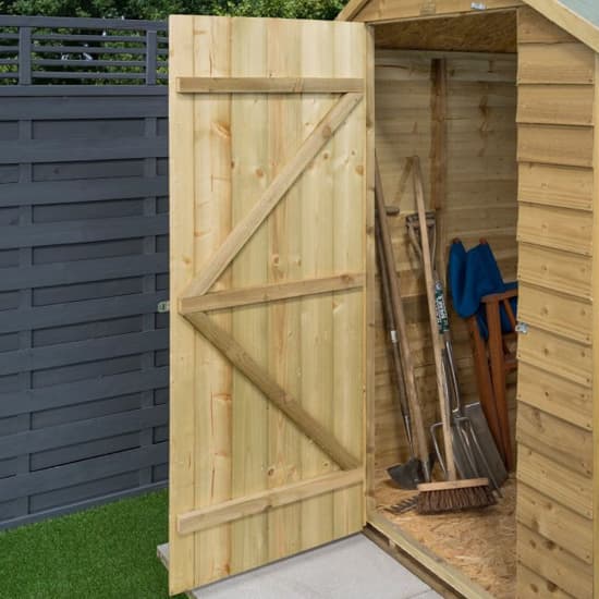 Oyan Wooden 6x4 Garden Shed In Natural Timber_4