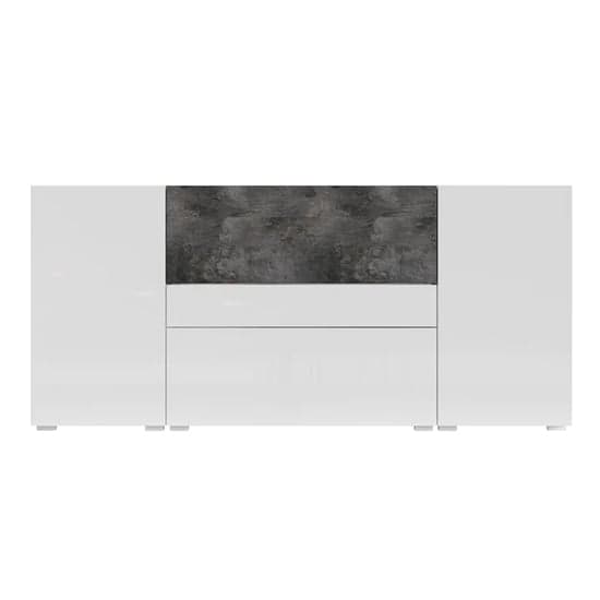 Pacific Gloss Sideboard Large 2 Doors 1 Drawer In White Slate_1