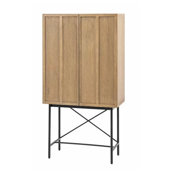 Pacific Wooden Drinks Cabinet With 2 Doors In Smoked Oak_5