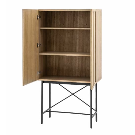 Pacific Wooden Drinks Cabinet With 2 Doors In Smoked Oak_6