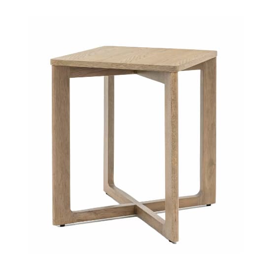 Pacific Wooden Side Table Square In Smoked Oak_5