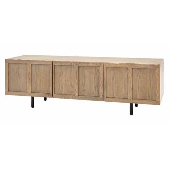 Pacific Wooden TV Stand With 3 Doors In Smoked Oak_4