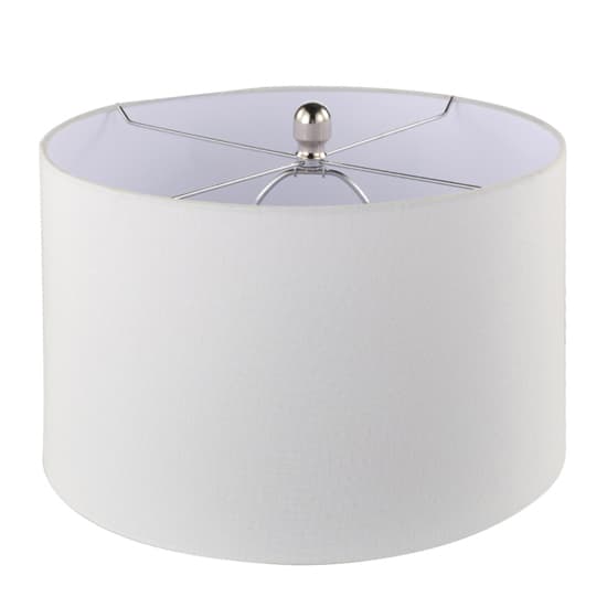 Padova White Linen Shade Table Lamp With White Ceramic Base_4